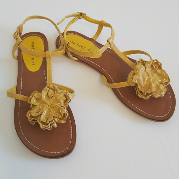 Madden Girl Shoes - Madden Girl Mustard Yellow Sandal